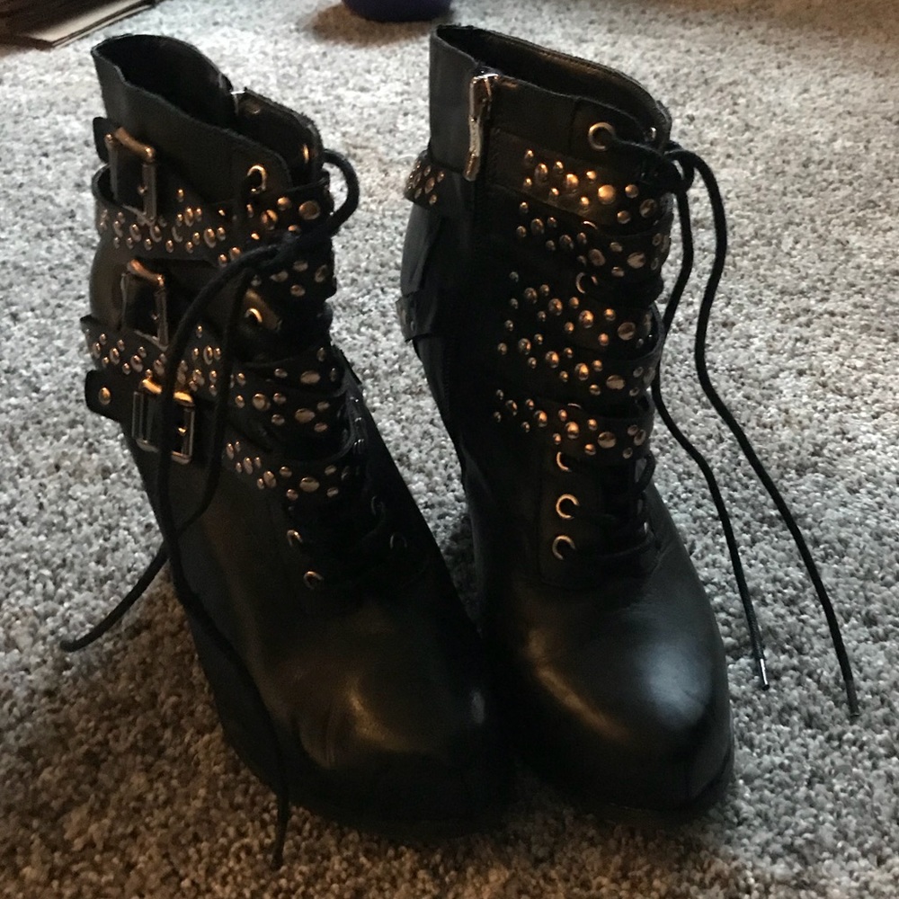 Studded Bootie Wedges